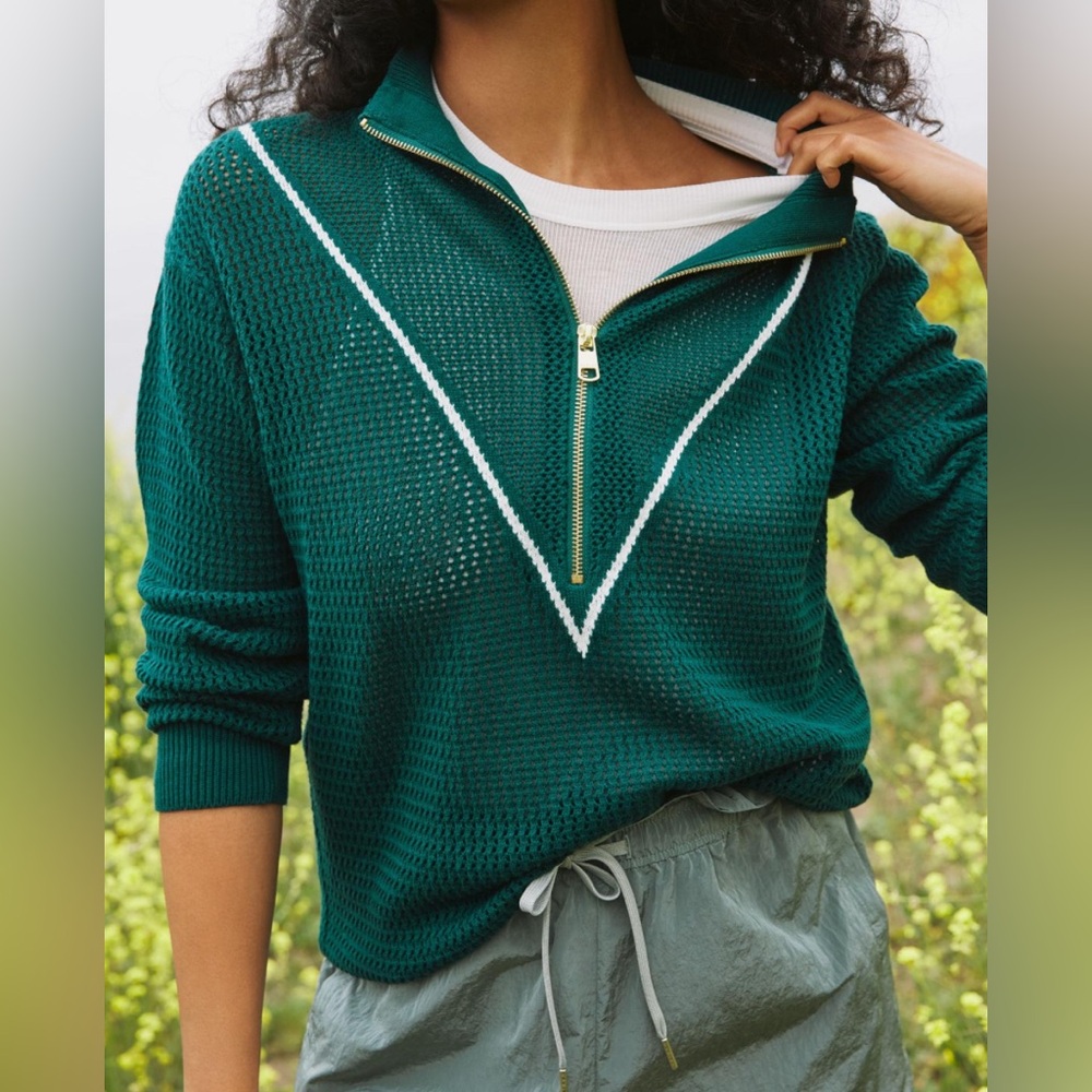 Varley Calva Quarter Zip Sweater - Size S